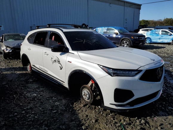 2022 Acura MDX Type S w/Advance Package with VIN 5J8YD8H81NL003058, listed as a Copart auction lot 51652394 with 0 mi miles. Bid and sale history available at carsss.com. Image 4.