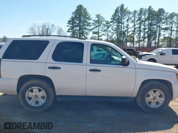 2012 Chevrolet Tahoe Commercial with VIN 1GNLC2E09CR185598, listed as a IAAI auction lot 41699321 with 202,198 mi miles and . Bid and sale history available at DreamBid. Image 13.