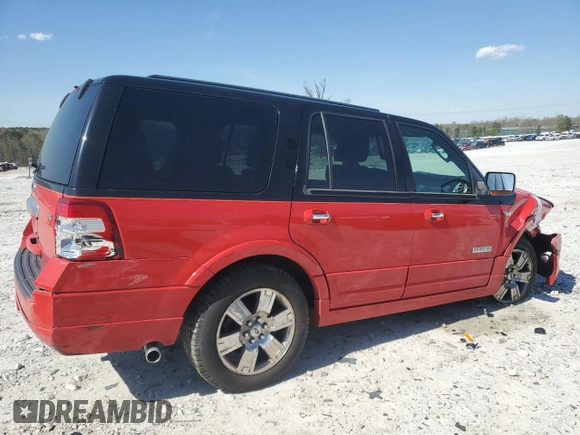 2008 Ford Expedition Limited with VIN 1FMFU19518LA29595, listed as a Copart auction lot 49655395 with 105,645 mi miles and Salvage title. Bid and sale history available at DreamBid. Image 3.
