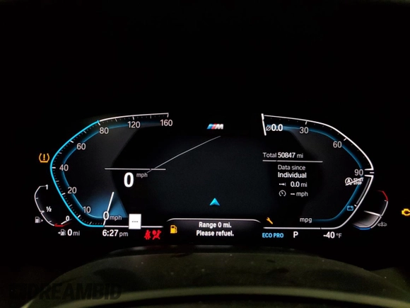 2020 BMW 7 Series 740i xDrive with VIN WBA7T4C02LCD70555, listed as a Copart auction lot 75666484 with 50,847 mi miles and Clean title. Bid and sale history available at DreamBid. Image 9.