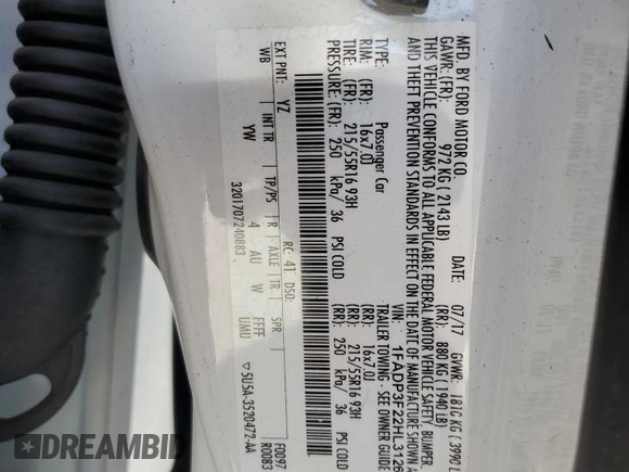 2017 Ford Focus SE z VIN 1FADP3F22HL312683, wystawiony jako Copart lot #53385315 z przebiegiem 88 751 mil mil oraz Szkoda całkowita • Salvage title. Historia ofert i sprzedaży dostępna na DreamBid. Obrazek 12.