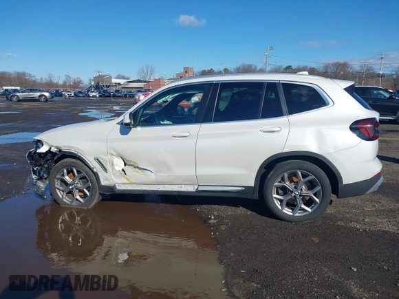2023 BMW X3 xDrive30i with VIN 5UX53DP02P9P22066, listed as a IAAI auction lot 41843127 with 22,960 mi miles and . Bid and sale history available at DreamBid. Image 14.