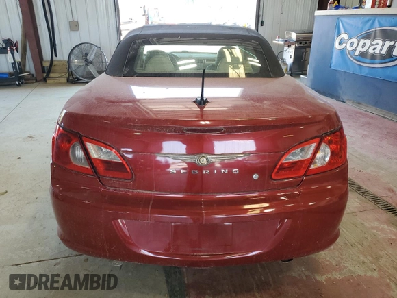 2008 Chrysler Sebring Limited with VIN 1C3LC65M88N137564, listed as a Copart auction lot 65899535 with 120,274 mi miles and Clean title. Bid and sale history available at DreamBid. Image 6.