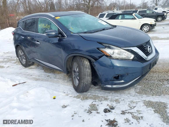 2015 Nissan Murano S with VIN 5N1AZ2MH5FN260889, listed as a IAAI auction lot 41386819 with 156,443 mi miles. Bid and sale history available at carsss.com. Image 1.