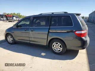 2005 Honda Odyssey EX z VIN 5FNRL38455B400474, wystawiony jako Copart lot #55845445 z przebiegiem Nie podano mil oraz Czysty tytuł • Clean title. Historia ofert i sprzedaży dostępna na DreamBid. Obrazek 2.