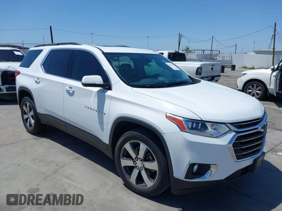 2020 Chevrolet Traverse LT with VIN 1GNERHKW4LJ219609, listed as a IAAI auction lot 42282788 with 55,836 mi miles and . Bid and sale history available at DreamBid. Image 1.