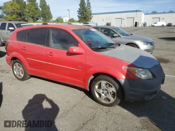 2005 Pontiac Vibe with VIN 5Y2SL63835Z413649, listed as a Copart auction lot 81641454 with 221,205 mi miles and Salvage Title. Bid and sale history available at DreamBid. Image 4.
