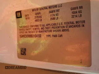 2011 Buick Lucerne CXL with VIN 1G4HC5EM9BU124150, listed as a Copart auction lot 46551645 with 160,564 mi miles and Salvage Title. Bid and sale history available at carsss.com. Image 14.