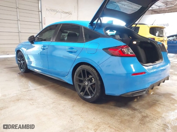 2024 Honda Civic Hatchback Sport with VIN 19XFL2H8XRE012071, listed as a IAAI auction lot 41249170 with 8,614 mi miles. Bid and sale history available at carsss.com. Image 3.