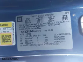 2015 Chevrolet Silverado 1500 Work Truck with VIN 1GCNCPEHXFZ442079, listed as a IAAI auction lot 41395762 with 149,953 mi miles. Bid and sale history available at carsss.com. Image 9.