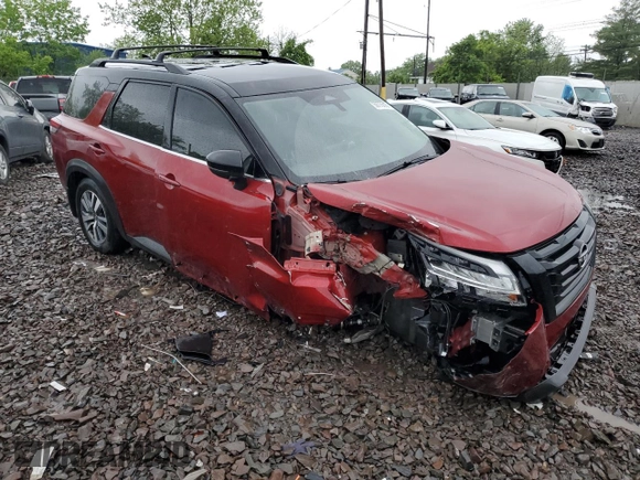 2024 Nissan Pathfinder SL with VIN 5N1DR3CC2RC201114, listed as a Copart auction lot 56775315 with 29,705 mi miles and Salvage title. Bid and sale history available at DreamBid. Image 4.