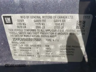 2014 GMC Terrain SLE with VIN 2GKFLWEKXE6176801, listed as a IAAI auction lot 42179227 with 72,090 mi miles and . Bid and sale history available at carsss.com. Image 9.