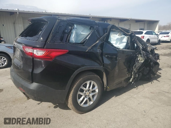 2020 Chevrolet Traverse LS with VIN 1GNEVFKW0LJ124528, listed as a Copart auction lot 49837515 with Not Provided miles and Salvage Title. Bid and sale history available at DreamBid. Image 3.