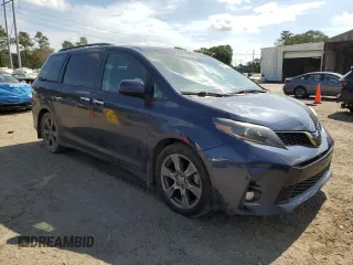 2020 Toyota Sienna SE with VIN 5TDXZ3DC9LS072925, listed as a Copart auction lot 56758795 with 55,593 mi miles and Salvage title. Bid and sale history available at DreamBid. Image 4.