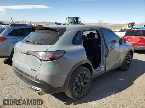 2023 Honda HR-V Sport with VIN 3CZRZ1H54PM725136, listed as a Copart auction lot 48562785 with 19,893 mi miles and Salvage Title. Bid and sale history available at carsss.com. Image 3.