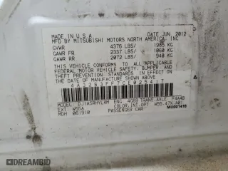 2012 Mitsubishi Galant ES with VIN 4A32B3FF7CE025417, listed as a Copart auction lot 67848104 with 136,586 mi miles and Salvage Title. Bid and sale history available at carsss.com. Image 13.