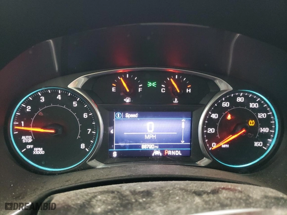 2020 Chevrolet Equinox LT with VIN 2GNAXTEV9L6173718, listed as a Copart auction lot 50828805 with 88,720 mi miles and Salvage Title. Bid and sale history available at carsss.com. Image 9.