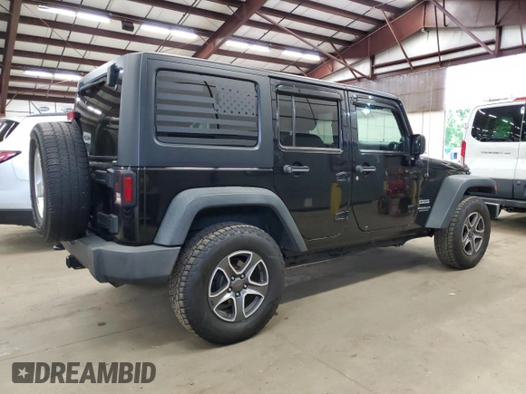 2014 Jeep Wrangler Unlimited Sport with VIN 1C4BJWDG8EL100708, listed as a Copart auction lot 57297245 with 170,862 mi miles and Clean Title. Bid and sale history available at DreamBid. Image 3.