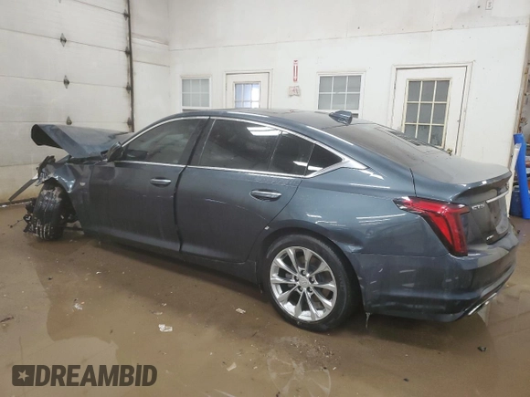 2021 Cadillac CT5 Premium Luxury with VIN 1G6DT5RW8M0107836, listed as a Copart auction lot 42399015 with 37,858 mi miles and Non repairable. Bid and sale history available at DreamBid. Image 2.