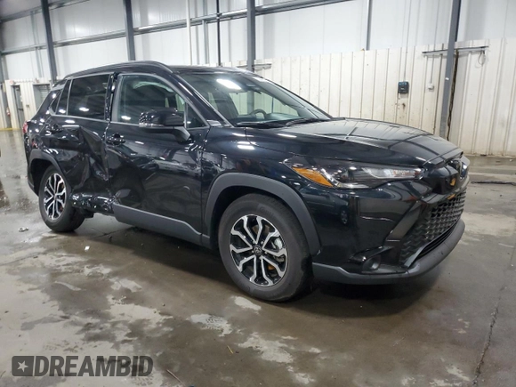 2025 Toyota Corolla Cross Hybrid S with VIN 7MUFBABG9SV065228, listed as a Copart auction lot 58408535 with 14,965 mi miles and Salvage title. Bid and sale history available at DreamBid. Image 4.