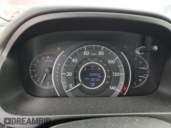 2014 Honda CR-V EX-L with VIN 5J6RM4H72EL115185, listed as a Copart auction lot 52162095 with 26,652 mi miles and Salvage Title. Bid and sale history available at carsss.com. Image 9.