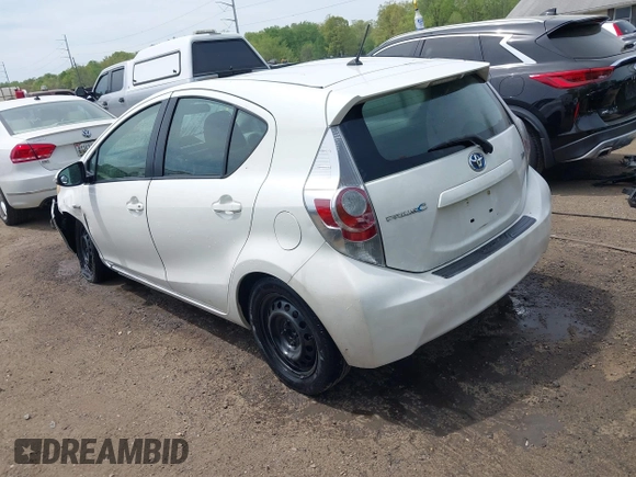 2012 Toyota Prius One with VIN JTDKDTB30C1501667, listed as a IAAI auction lot 42110544 with 238,728 mi miles. Bid and sale history available at carsss.com. Image 3.