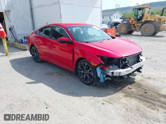 2021 Honda Civic Sport with VIN 2HGFC2F84MH536320, listed as a IAAI auction lot 42145631 with 50,664 mi miles and . Bid and sale history available at DreamBid. Image 1.