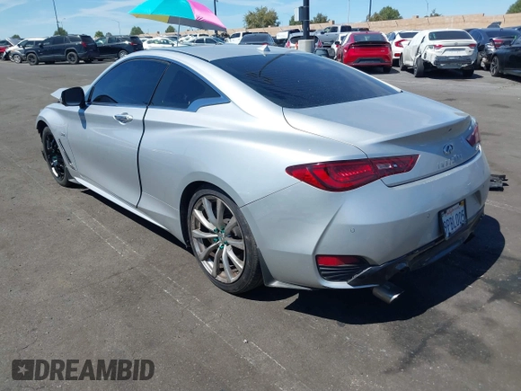 2018 Infiniti Q60 Luxe with VIN JN1EV7EK9JM340755, listed as a IAAI auction lot 41870273 with 82,275 mi miles and . Bid and sale history available at carsss.com. Image 3.