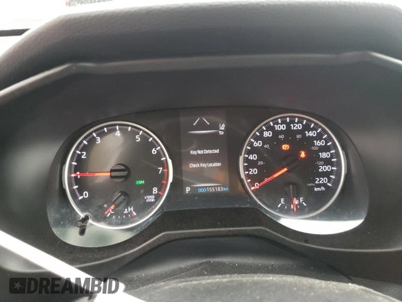 2019 Toyota RAV4 with VIN 2T3R1RFV7KW042451, listed as a Copart auction lot 54621815 with 155,183 mi miles and Salvage title. Bid and sale history available at DreamBid. Image 9.