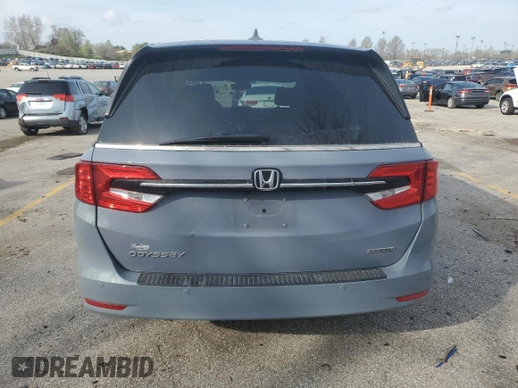 2023 Honda Odyssey Touring with VIN 5FNRL6H83PB053962, listed as a Copart auction lot 51461865 with 24,808 mi miles and Salvage Title. Bid and sale history available at DreamBid. Image 6.