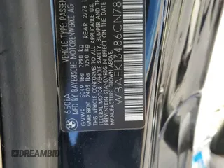 2006 BMW 6 Series 650Ci with VIN WBAEK13486CN78310, listed as a Copart auction lot 88367535 with 97,566 mi miles and Salvage Title. Bid and sale history available at carsss.com. Image 14.