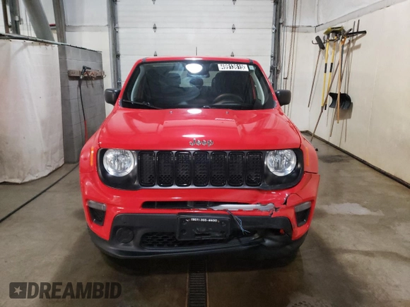 2021 Jeep Renegade Jeepster z VIN ZACNJDAB8MPM81851, wystawiony jako Copart lot #49913615 z przebiegiem 56 130 mil mil oraz Czysty tytuł • Clean title. Historia ofert i sprzedaży dostępna na DreamBid. Obrazek 5.