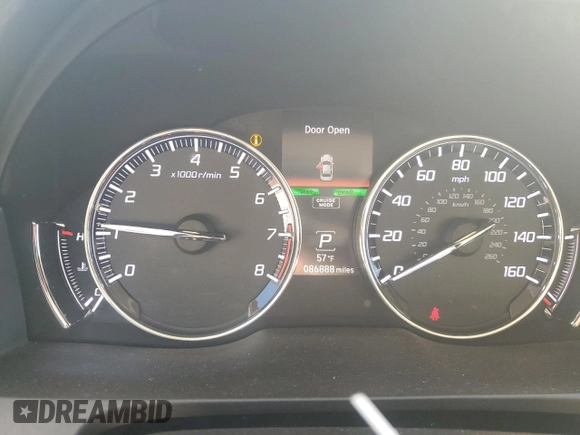 2017 Acura RLX w/Technology Pkg with VIN JH4KC1F52HC000678, listed as a Copart auction lot 83598294 with 86,888 mi miles and Salvage Title. Bid and sale history available at carsss.com. Image 9.