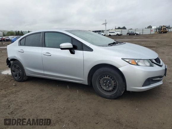 2015 Honda Civic Sedan LX with VIN 2HGFB2F54FH560824, listed as a Copart auction lot 51330605 with 215,540 mi miles and Salvage Title. Bid and sale history available at carsss.com. Image 4.