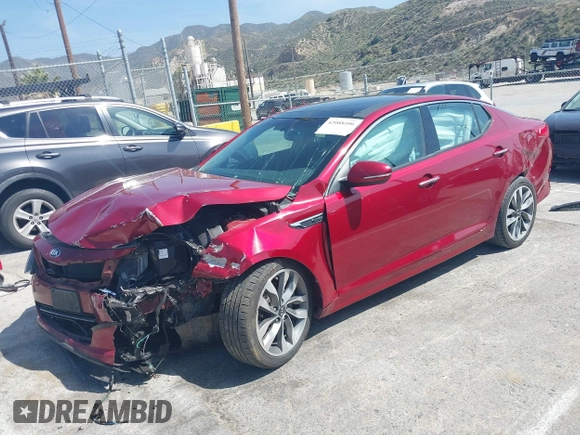 2014 Kia Optima SXL Turbo with VIN 5XXGR4A69EG293806, listed as a IAAI auction lot 42088106 with Not Provided miles and . Bid and sale history available at DreamBid. Image 2.