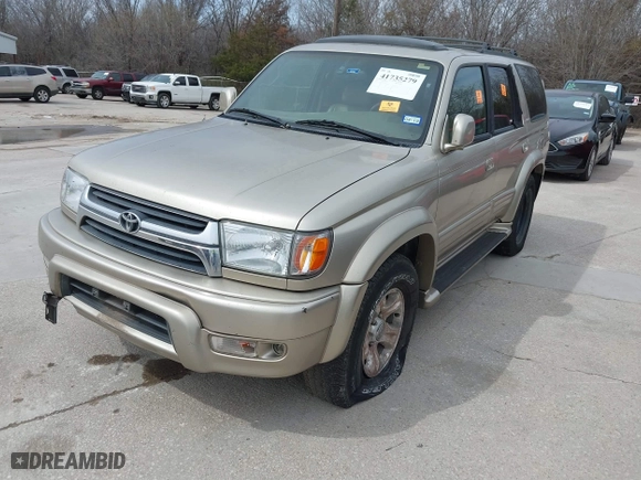 2002 Toyota 4Runner Limited with VIN JT3GN87R020239753, listed as a IAAI auction lot 41735279 with 1 mi miles. Bid and sale history available at carsss.com. Image 2.