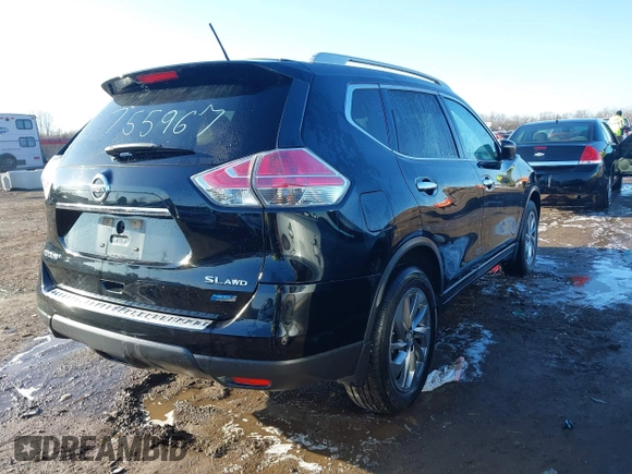 2014 Nissan Rogue S with VIN 5N1AT2MV7EC755967, listed as a IAAI auction lot 41800889 with 130,811 mi miles. Bid and sale history available at carsss.com. Image 4.