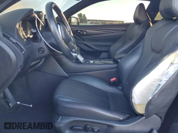 2021 Infiniti Q60 Red Sport 400 with VIN JN1FV7LK3MM530255, listed as a Copart auction lot 82806824 with 27,540 mi miles and Salvage title. Bid and sale history available at DreamBid. Image 7.