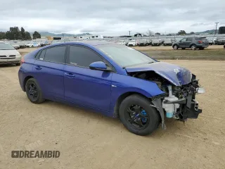 2019 Hyundai Ioniq Blue with VIN KMHC65LC4KU180704, listed as a Copart auction lot 46729075 with 102,336 mi miles and Salvage Title. Bid and sale history available at DreamBid. Image 4.