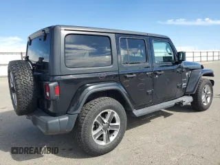 2019 Jeep Wrangler Unlimited Sahara z VIN 1C4HJXEN0KW588687, wystawiony jako Copart lot #52812895 z przebiegiem 91 486 mil mil oraz Szkoda całkowita • Salvage title. Historia ofert i sprzedaży dostępna na DreamBid. Obrazek 3.