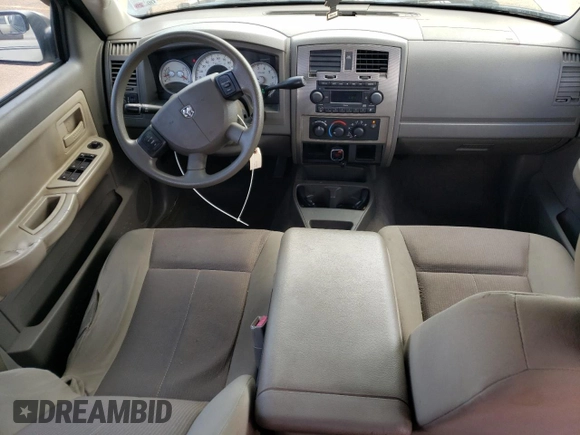 2006 Dodge Dakota SLT with VIN 1D7HE48K76S635382, listed as a Copart auction lot 53632235 with 155,750 mi miles and Salvage Title. Bid and sale history available at DreamBid. Image 8.