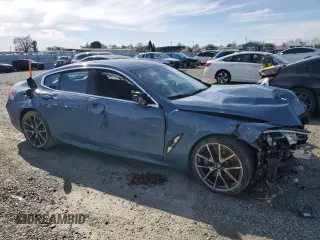 2020 BMW 8 Series M850i with VIN WBAGV8C03LCD56181, listed as a Copart auction lot 44647445 with 0 mi miles and Salvage Title. Bid and sale history available at carsss.com. Image 4.
