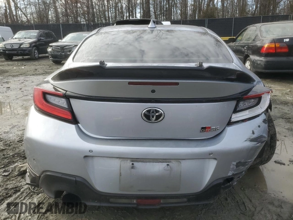 2023 Toyota GR86 with VIN JF1ZNBC11P8752445, listed as a Copart auction lot 45793345 with 72,039 mi miles and Salvage Title. Bid and sale history available at carsss.com. Image 6.