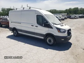 2023 Ford Transit Cargo with VIN 1FTBR1C86PKA45707, listed as a Copart auction lot 55052145 with 15,132 mi miles and Salvage title. Bid and sale history available at DreamBid. Image 4.