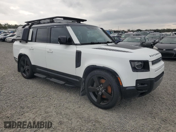 2024 Land Rover Defender X-Dynamic SE z VIN SALE2FEU7R2297275, wystawiony jako Copart lot #76837044 z przebiegiem Nie podano mil oraz Nie do naprawy • Non repairable. Historia ofert i sprzedaży dostępna na DreamBid. Obrazek 4.