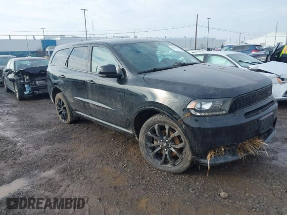 2020 Dodge Durango GT Plus with VIN 1C4RDJDG4LC146896, listed as a IAAI auction lot 41027411 with 109,850 mi miles and . Bid and sale history available at DreamBid. Image 1.
