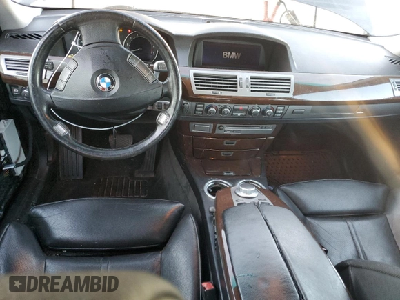 2006 BMW 7 Series 750i with VIN WBAHL83516DT05036, listed as a Copart auction lot 44456615 with 134,056 mi miles and Salvage title. Bid and sale history available at DreamBid. Image 8.