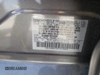 2021 Nissan Sentra S with VIN 3N1AB8BV1MY249282, listed as a Copart auction lot 52685155 with 28,405 mi miles and Non Repairable. Bid and sale history available at DreamBid. Image 13.