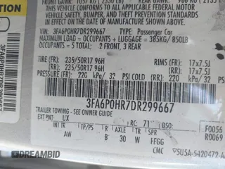 2013 Ford Fusion SE with VIN 3FA6P0HR7DR299667, listed as a IAAI auction lot 42422027 with Not provided miles and . Bid and sale history available at DreamBid. Image 9.