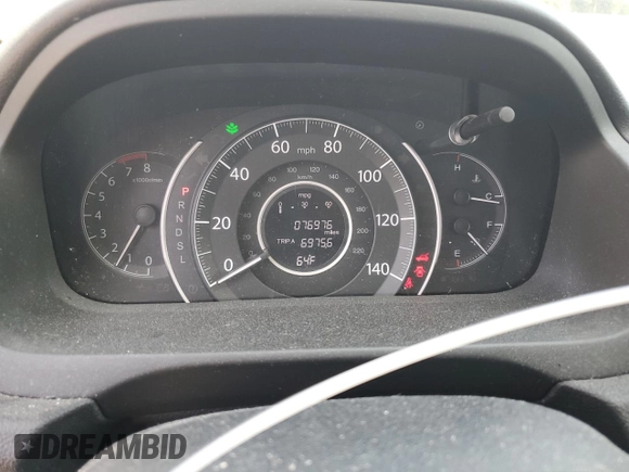 2016 Honda CR-V LX with VIN 2HKRM4H39GH638309, listed as a Copart auction lot 54772205 with 76,976 mi miles and Salvage Title. Bid and sale history available at carsss.com. Image 9.
